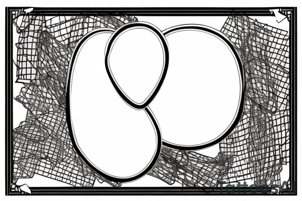 A broken mirror framed by chains, symbolizing attempts to hold together fragmented memories or a fractured soul. The intertwining chains suggest confinement and protection, reflecting personal experiences or emotions tattoo idea