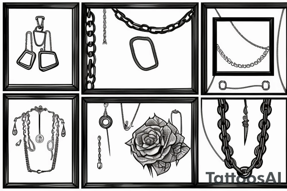 A broken mirror framed by chains or razors. tattoo idea A broken mirror framed by chains or razors. tattoo idea