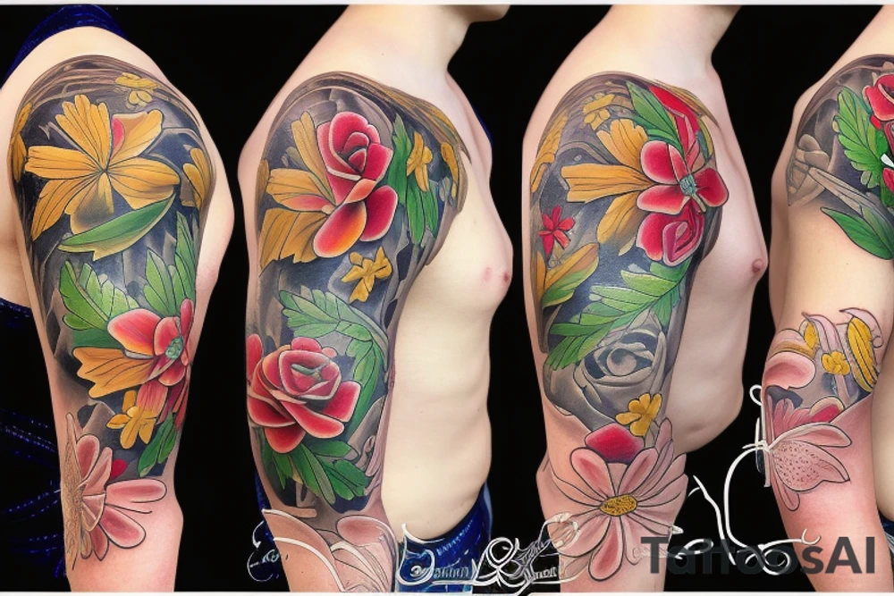 Flowers tattoo idea