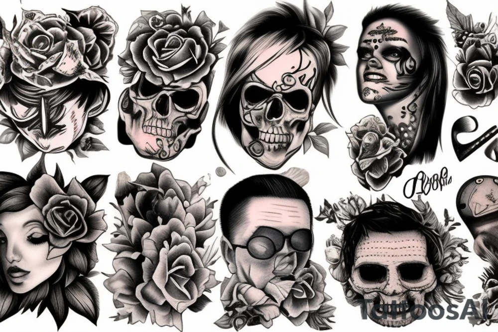 Rock and roll tattoo idea