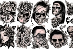 Rock and roll tattoo idea