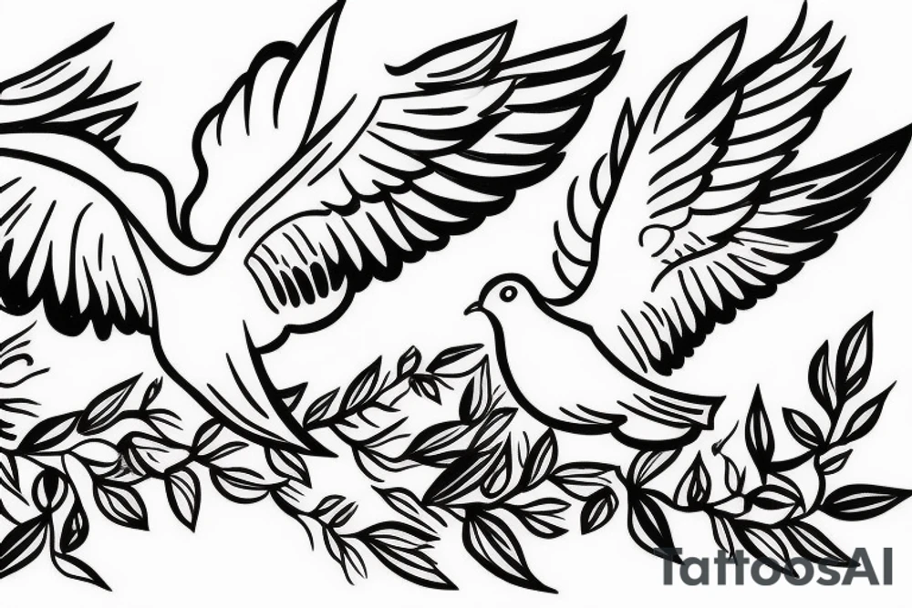 A dove that symbolizes the struggles of life tattoo idea