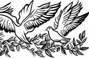 A dove that symbolizes the struggles of life tattoo idea