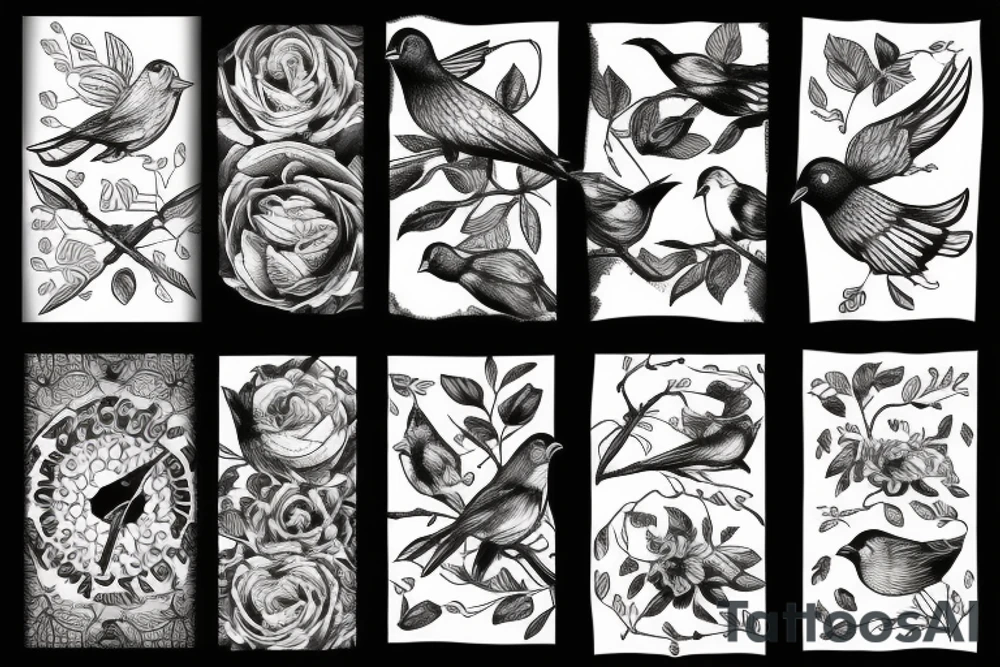 sad birds tattoo idea