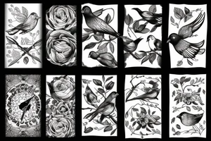 sad birds tattoo idea