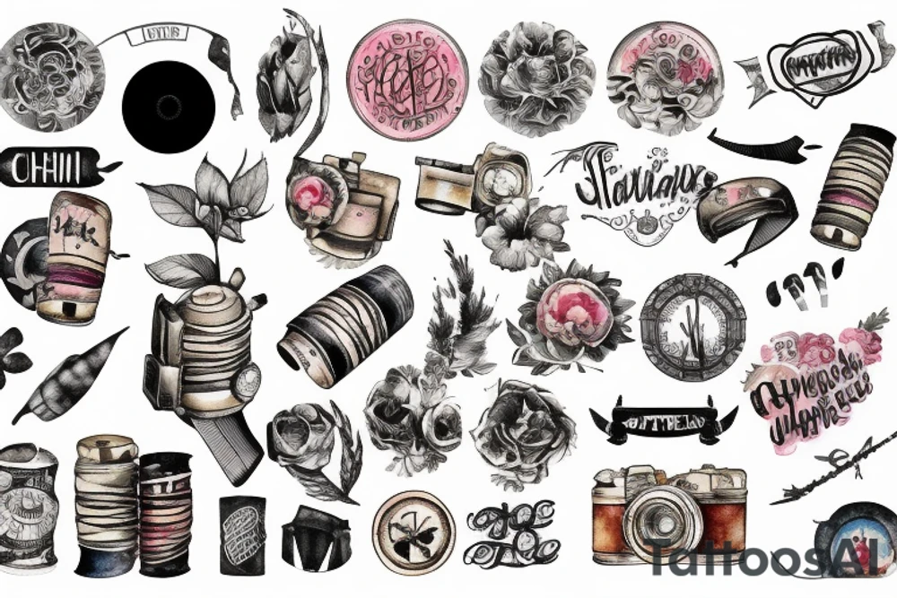 Cinematography filmstrips tattoo idea
