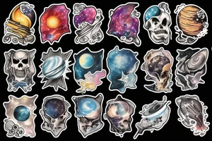 Galaxy planets tattoo idea