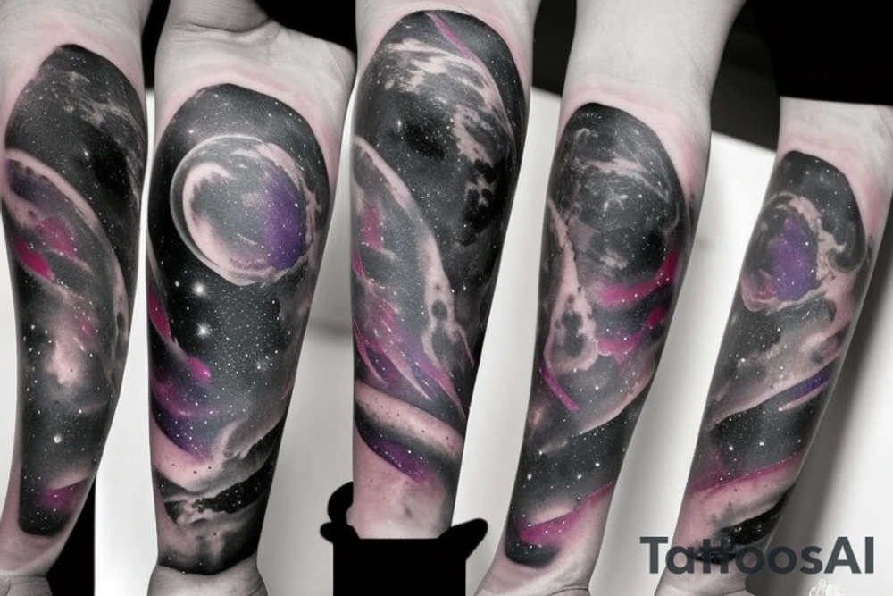 Galaxy planets tattoo idea