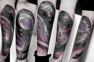 Galaxy planets tattoo idea