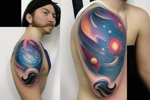Galaxy planets tattoo idea