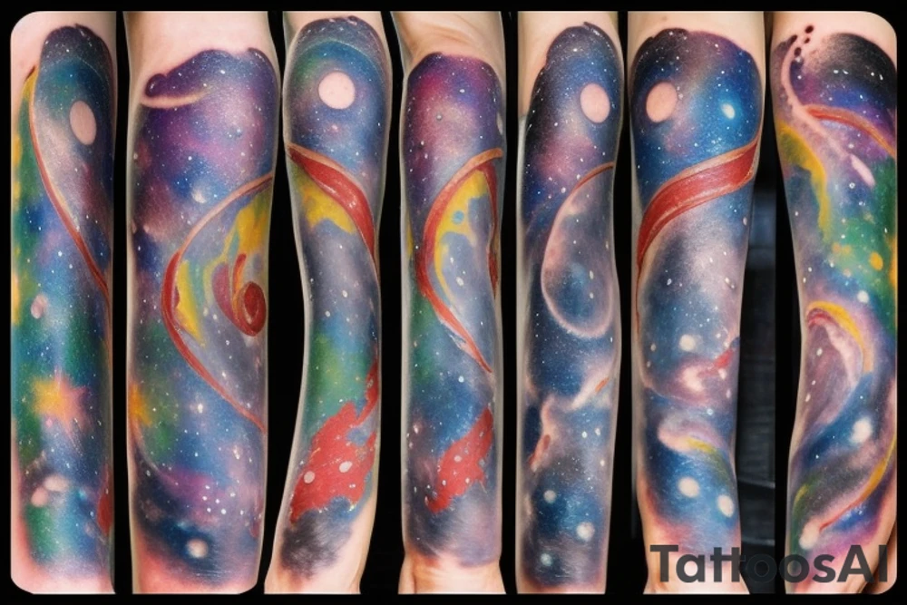 Galaxy planets tattoo idea
