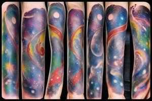 Galaxy planets tattoo idea