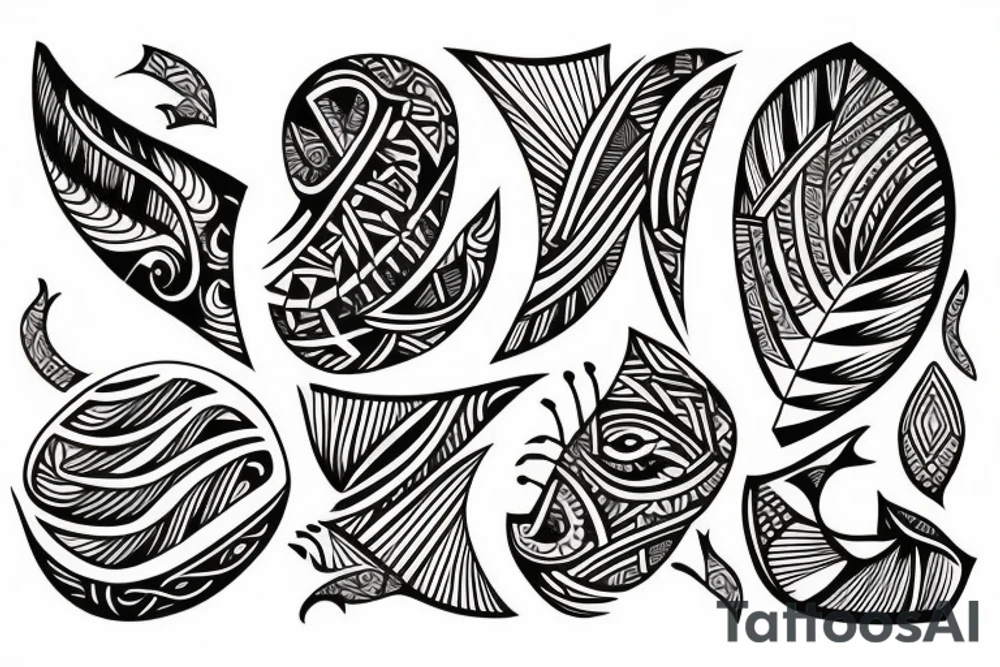 Design a tattoo inspired by the landscapes of Polynesian islands tattoo idea