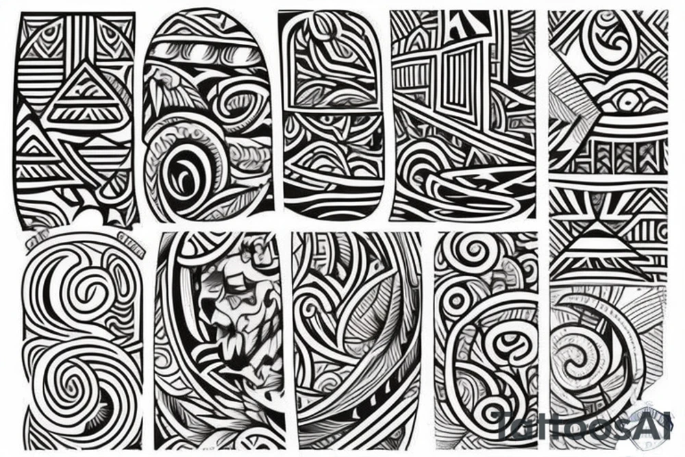 Design a tattoo inspired by the landscapes of Polynesian islands tattoo idea