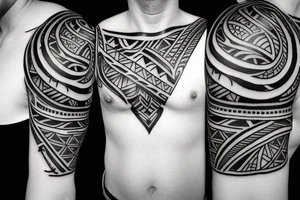 Design a tattoo inspired by the landscapes of Polynesian islands with a pirate ship tattoo idea