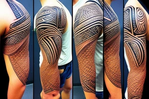 Design a tattoo inspired by the landscapes of Polynesian islands with a pirate ship. not a sleeve tattoo idea