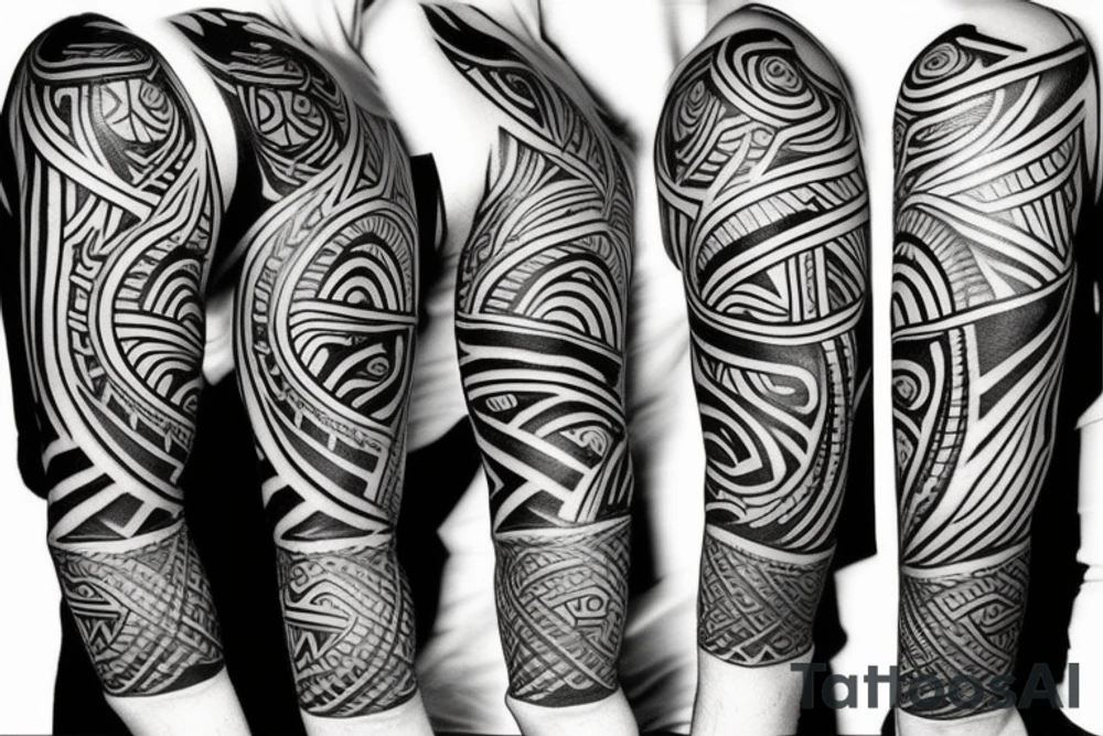 Design a tattoo inspired by the landscapes of Polynesian islands with a pirate ship. not a sleeve tattoo idea