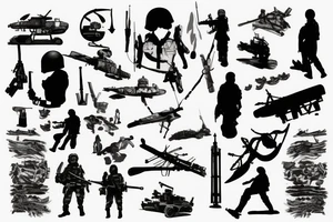 Combine elements of the Afghanistan war and exploration in a thought-provoking tattoo tattoo idea