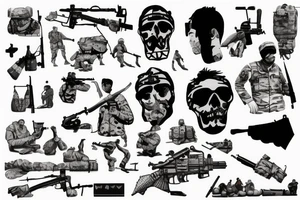 Combine elements of the Afghanistan war and exploration in a thought-provoking tattoo tattoo idea