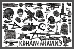 Combine elements of the Afghanistan war and exploration in a thought-provoking tattoo tattoo idea