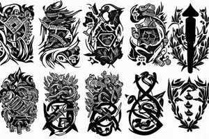 Combine elements of the Afghanistan war symbols and exploration in a thought-provoking tattoo tattoo idea