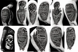 Combine elements of the Afghanistan war symbols and exploration in a thought-provoking tattoo tattoo idea