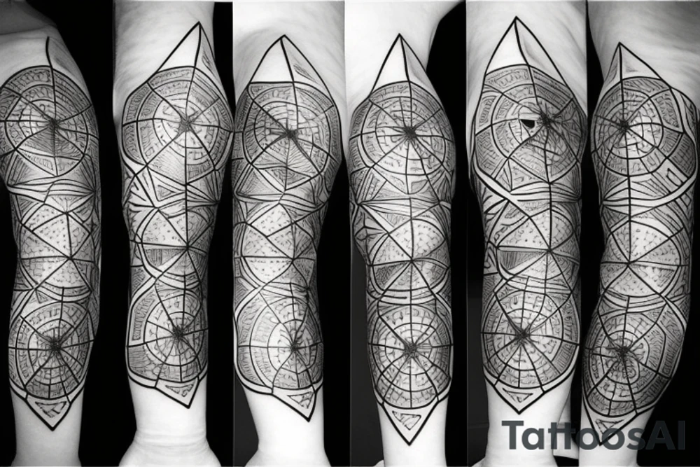 minimalistic compass in a pirate style tattoo idea
