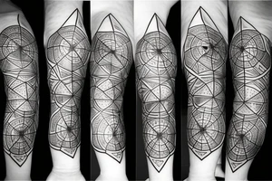 minimalistic compass in a pirate style tattoo idea