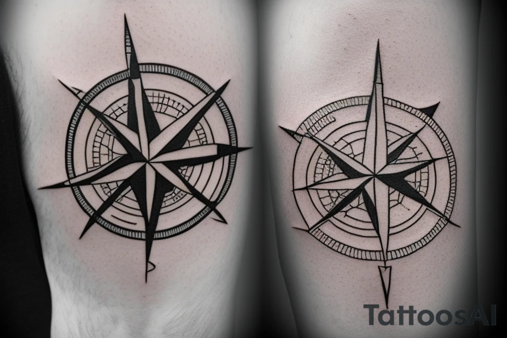 Compass with a kangaroo and the Australian flag. tattoo idea Compass with a kangaroo and the Australian flag. tattoo idea