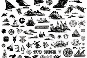 flagship island background tattoo idea