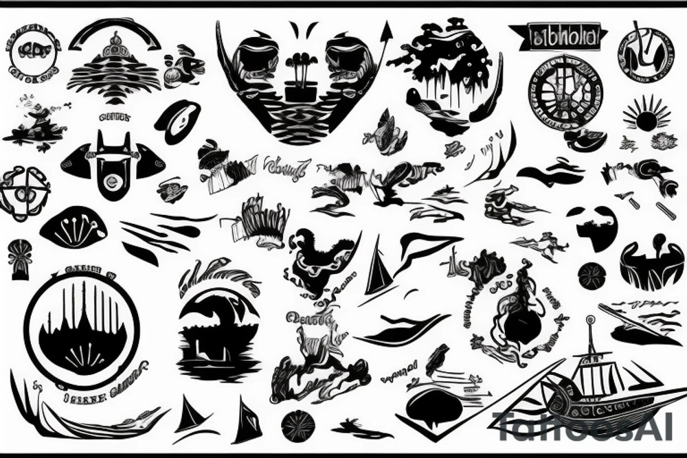 flagship island background tattoo idea