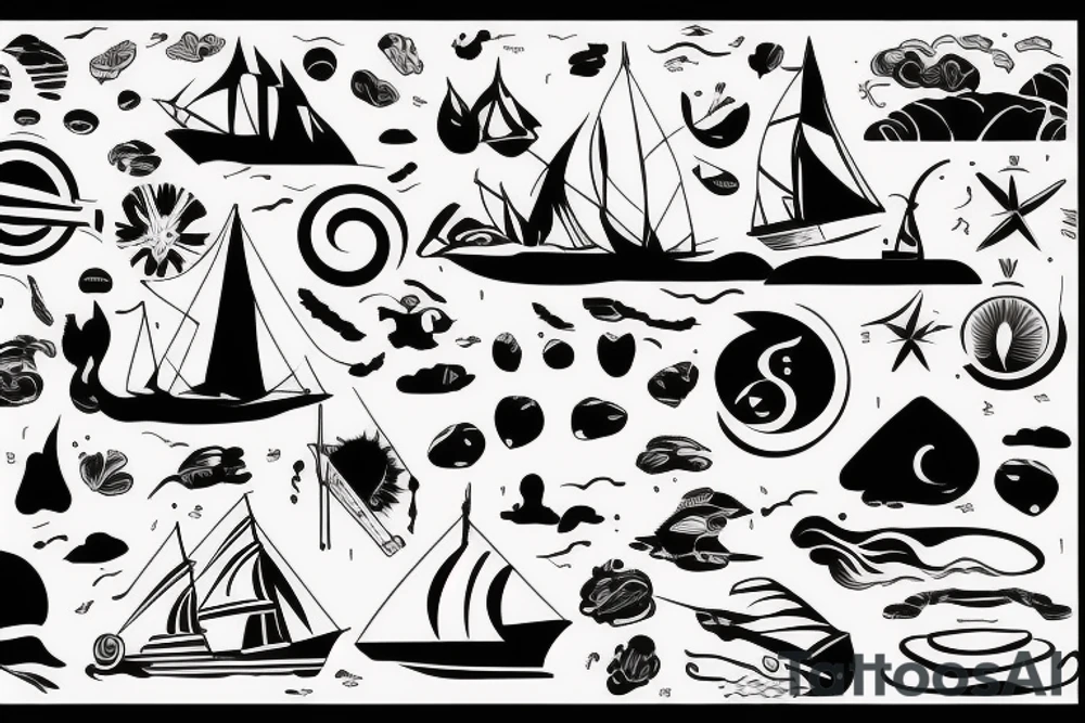 flagship island background tattoo idea