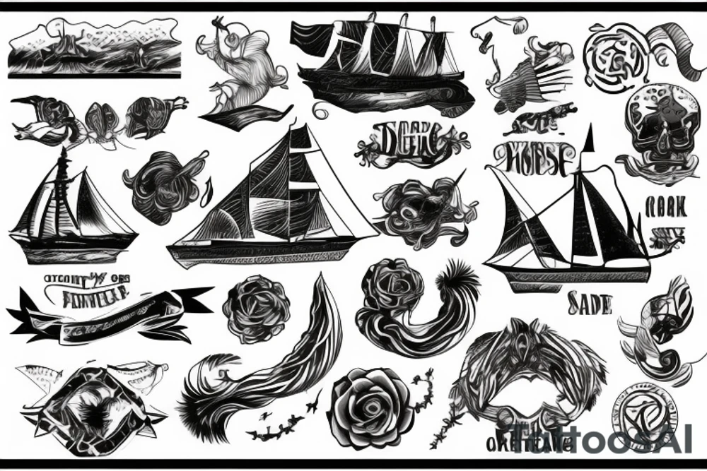 flagship island background tattoo idea