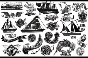 flagship island background tattoo idea