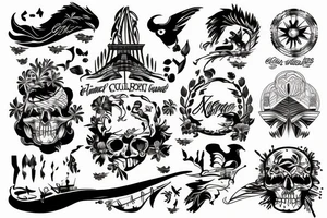 flagship island background tattoo idea