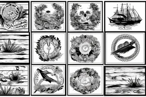 flagship island background tattoo idea