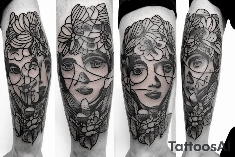 Brain growing in a flower pot tattoo idea