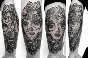 Brain growing in a flower pot tattoo idea
