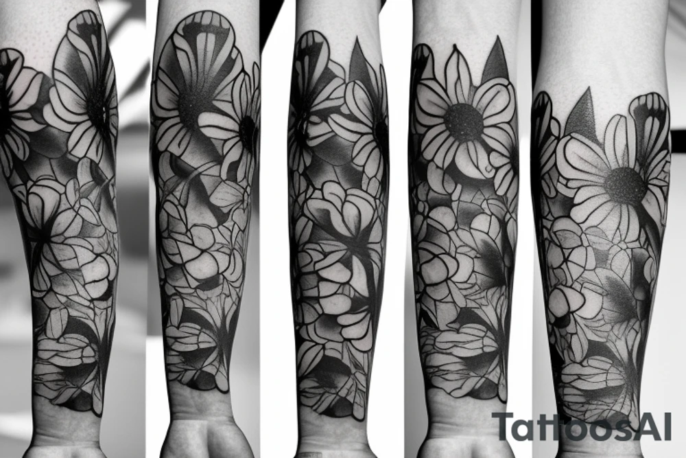 Columbine flower tattoo idea