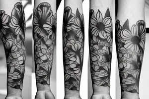 Columbine flower tattoo idea