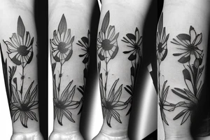 Columbine flower tattoo idea