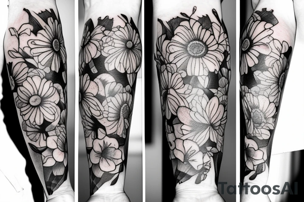 Bitterroot flower tattoo idea