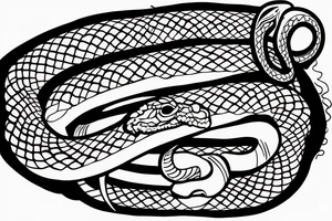 A hand with a snake's head facing each other with a sentence "trust no one" at the top tattoo idea