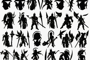 a silhouette of a spartan tattoo idea