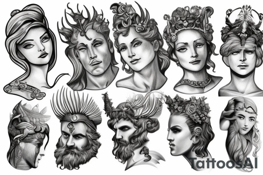 greek gods tattoo idea