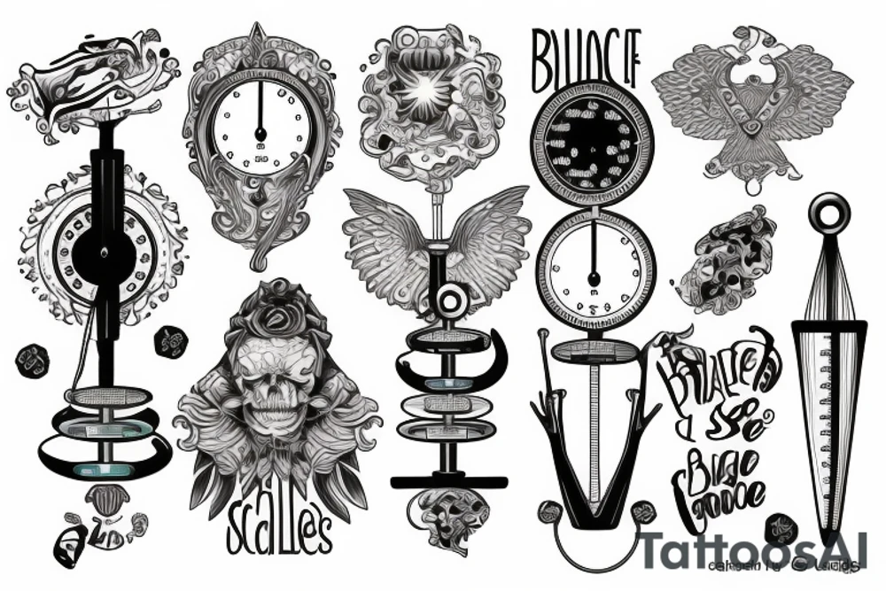 balance scales tattoo idea