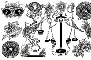 balance scales tattoo idea