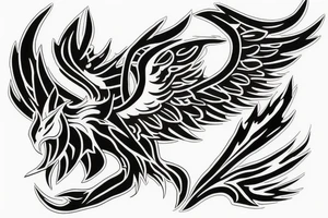 phoenix rising from ashes tattoo idea