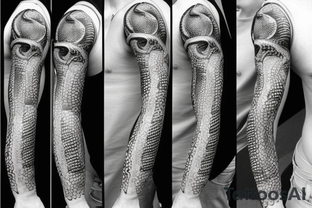 Create a snake whole arm tattoo with snake head on collar bone tattoo idea Create a snake whole arm tattoo with snake head on collar bone tattoo idea