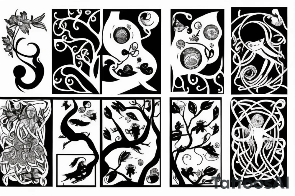 two girls site downs on a tree of life tattoo idea